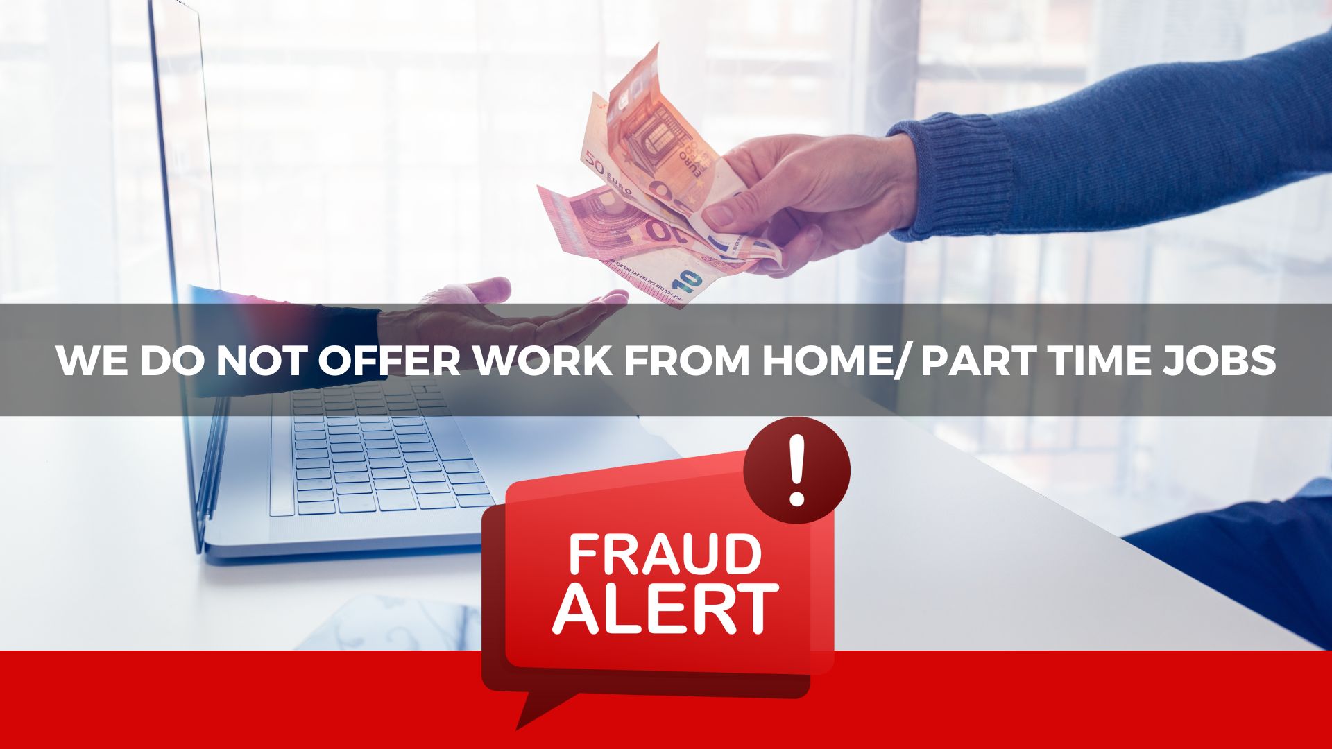 Stay Away from Job Offer SCAM, We Recruit Eligible Candidates Based on Their Talent Only