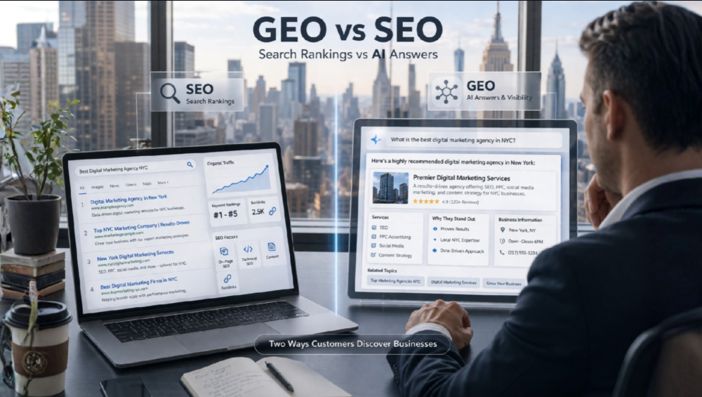GEO vs SEO in 2026: Key Differences Every NYC Business Should Know