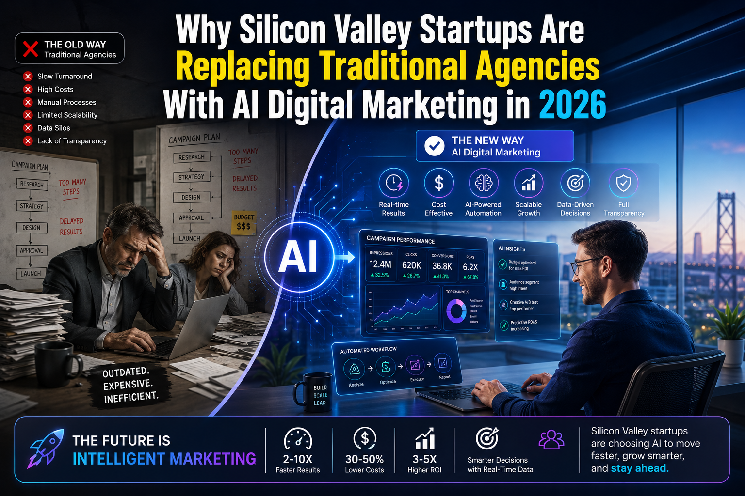 Why Silicon Valley Startups Are Replacing Traditional Agencies With AI Digital Marketing in 2026